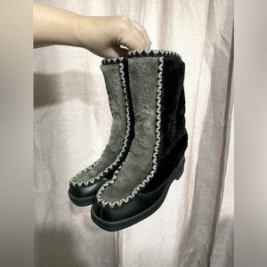 Snowland: vintage 1960s faux fur snow boots